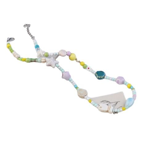  Dây chuyền DVC0025 Hạt cườm Pastel 