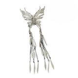  Kẹp tóc KTT0036 – Bướm bạc tua bay bổng, điểm nhấn cổ trang cuốn hút 