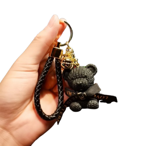  Móc khóa  MK0030  gấu đen – Cool ngầu, sang xịn, phong cách cá tính 