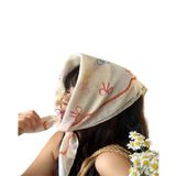  Khăn trùm đầu họa tiết hoa thời trang NCC89 