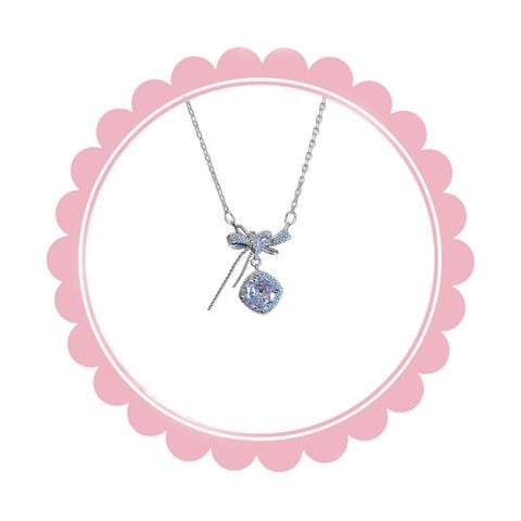  Dây chuyền DVC0036 Mặt Nơ Xinh Đính Đá 