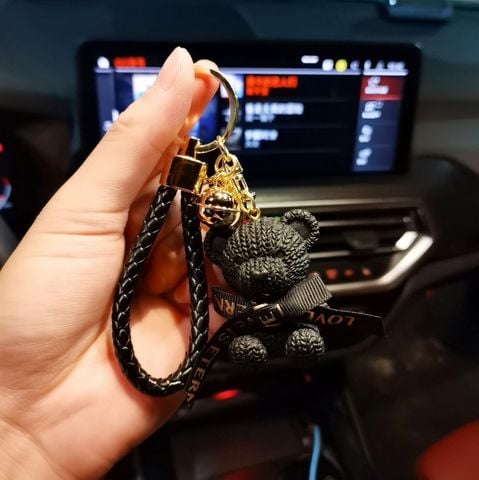  Móc khóa  MK0030  gấu đen – Cool ngầu, sang xịn, phong cách cá tính 