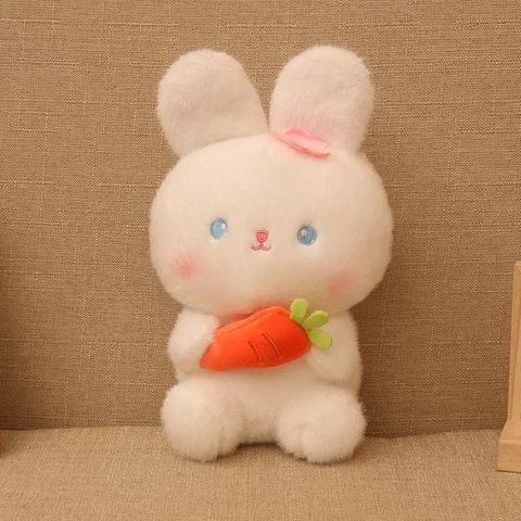  Thú Bông MNG025 Thỏ Ôm Cà Rốt Bunny Carrot Cutie 26cm – Gấu Bông Thỏ Xinh Cực Mềm 