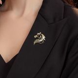  Cài áo  ACA012 ngựa đính đá – Cá tính mạnh mẽ, sang trọng cuốn hút ✨ 