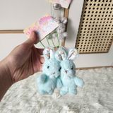  Móc khoá MK008 Thỏ Nhồi Bông Đôi – Pastel Cute, Mềm & Dễ Phối 