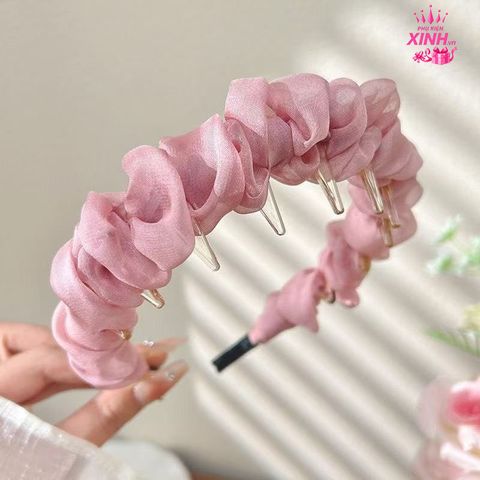  Băng Đô BDD04  – Siêu Xinh, Nữ Tính, Tôn Gương Mặt – 2 Màu Trắng & Hồng 