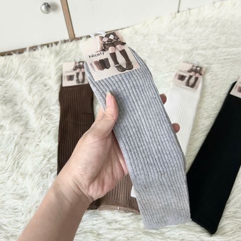  Vớ VOV0010  cho bé cổ cao gân basic cho bé – phối đồ dễ, 5 màu xin 