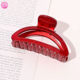  Kẹp Tóc Nhựa KTT0012 – Màu Đỏ Đô Sang Trọng, Cố Định Chắc, Dễ Phối 