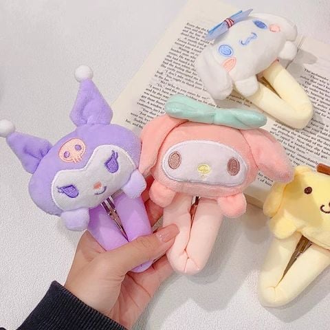  Kẹp Tóc KTT0061  Plush Sanrio – Melody / Cinnamoroll / Kuromi Siêu Cute 