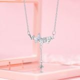  Dây chuyền DVC0041 Mặt Hồ Điệp Đính Đá 