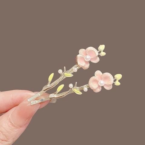  Kẹp Tóc Hoa Xinh KTT039 – Hoa Mai Hồng Phấn Siêu Dễ Thương, Nữ Tính Hàn Quốc ✨ 