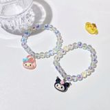  Lắc Tay LCT206  Hạt Trong Veo  – Charm Kuromi, Cinnamoroll, Kitty, Melody Cực Cute 