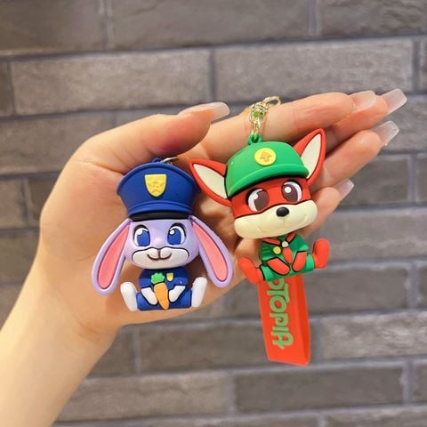  Móc khoá MK0024  Zootopia Judy & Nick 