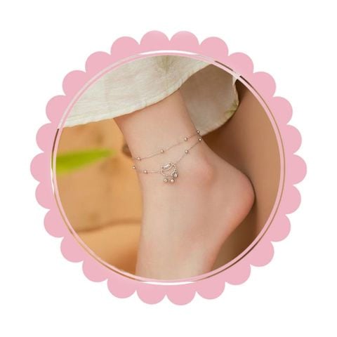  Lắc LCT228 - Lắc chân mạ Bạc ( đồng) 