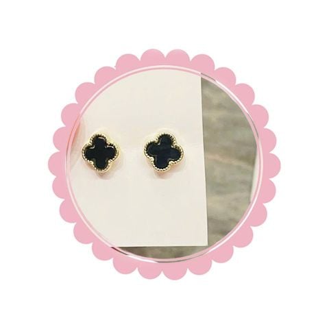  Bông tai 4 la viền vàng TB0402 