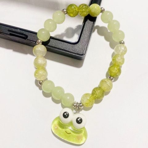  Lắc Tay Hạt Cute LCT207 – Charm Kitty & Ếch Xanh Dễ Thương, Đeo Là Mê 