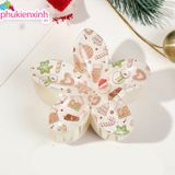  KẸP TÓC HOA TK0317 – HỌA TIẾT NOEL SIÊU XINH, SIÊU CHILL ✨ 