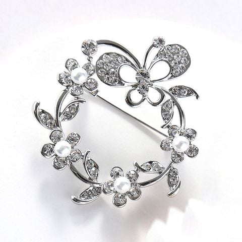  Cài áo ACA013 vòng hoa đính đá – Thanh lịch dịu dàng, tinh tế cuốn hút ✨ 