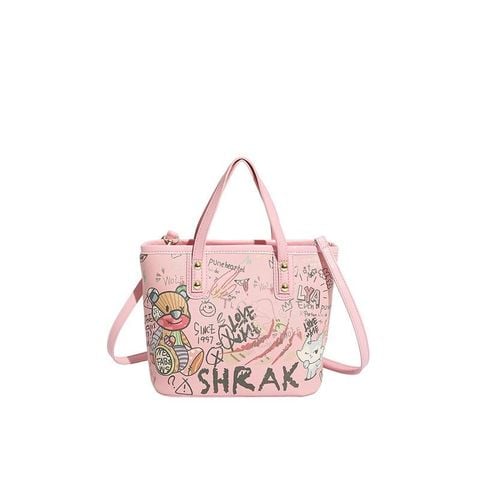 Túi xách XTT06 Tote mini họa tiết trẻ trung, 2in1 siêu tiện 