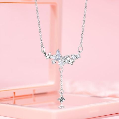  Dây chuyền DVC0041 Mặt Hồ Điệp Đính Đá 