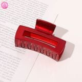  Kẹp Tóc Nhựa KTT0012 – Màu Đỏ Đô Sang Trọng, Cố Định Chắc, Dễ Phối 