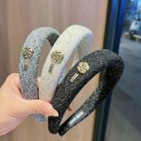  Băng Đô Tweed Đính Logo BDD014 – Sang Chảnh Chuẩn Tiểu Thư 