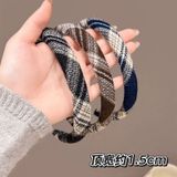  Cài tóc BDD022 Vải Caro Tweed Thanh Lịch – Phong Cách Hàn Quốc 