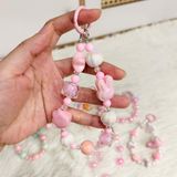  Dây đeo DTC04 điện thoại charm   cao cấp Mix hồng pastel siêu cute & nữ tính 