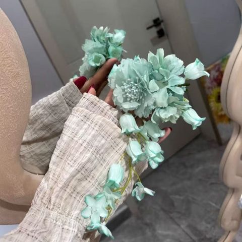  Kẹp tóc KTT0054 Hoa Cascad KTT0054 Hoa Rơi Pastel Hồng/Trắng/Xan 