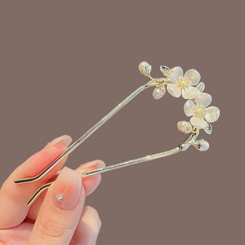  Trâm cài tóc KTT0035 – Tuyết hoa trắng ngọc trai tinh khôi, thanh lịch 