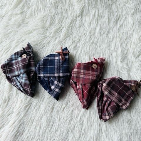  Kẹp tóc KTT0087 Kẹp nơ caro vintage 