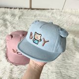  Nón NCC0317 cho bé tai gấu BOY size 35cm-45cm Dễ thương, nhẹ, thoáng, che nắng tố 