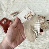  Vớ  VOV006 cho bé 1-3 tuổi mềm êm, chống trượt, siêu xinh họa tiết gấu 