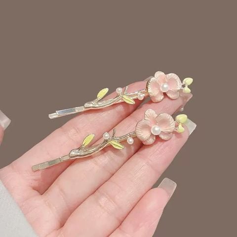  Kẹp Tóc Hoa Xinh KTT039 – Hoa Mai Hồng Phấn Siêu Dễ Thương, Nữ Tính Hàn Quốc ✨ 