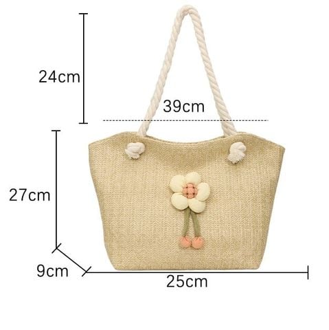  Túi xách XTT0013 Cói Hoa Đính – Thanh Lịch Nhẹ Nhàng, Phong Cách Tiểu Thư 