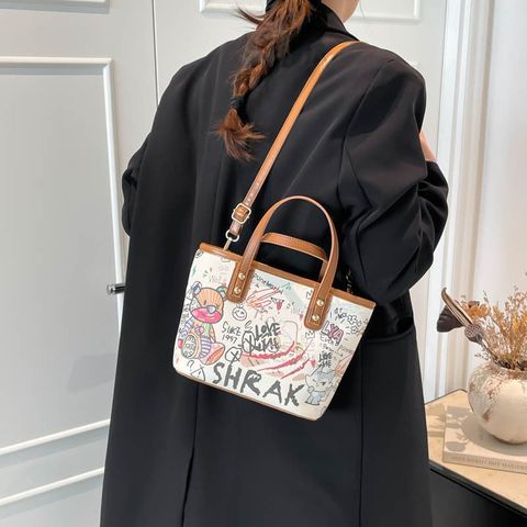  Túi xách XTT06 Tote mini họa tiết trẻ trung, 2in1 siêu tiện 