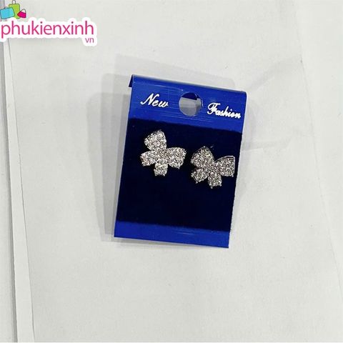  Bông Tai Đính Đá TB0400 – Tỏa Sáng Như Nàng Hoa Bốn Lá May Mắn 