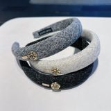  Băng Đô Tweed Đính Logo BDD014 – Sang Chảnh Chuẩn Tiểu Thư 