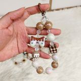  Dây đeo DTC05 điện thoại charm cao cấp Mix nude/kem sang xịn, thanh lịch 