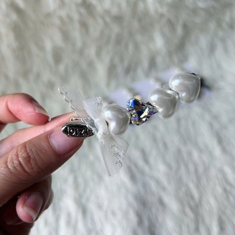  Kẹp Tóc Nơ Ngọc Trai Tiểu Thư KTT0084 