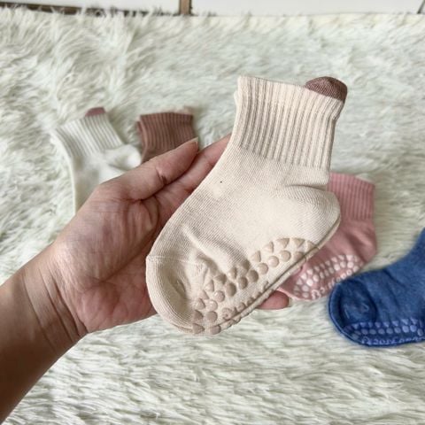  Vớ VOV007 cho bé  4-6 tuổi chống trượt, mềm thoáng, tông pastel siêu xinh 