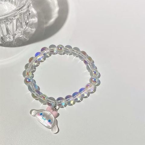  Lắc Tay LCT206  Hạt Trong Veo  – Charm Kuromi, Cinnamoroll, Kitty, Melody Cực Cute 