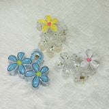  Kẹp tóc hoa nhựa KT0313 – Kẹp hoa trong suốt nhiều màu xinh xắn 
