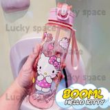  Bình đựng nước LN22 – Bình nhựa hoạt hình đáng yêu 4 mẫu 