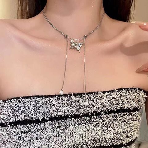  Dây chuyền DVC0014 Bướm Xinh Phong Cách Hàn – Thanh Lịch 