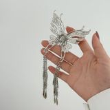  Kẹp tóc KTT0036 – Bướm bạc tua bay bổng, điểm nhấn cổ trang cuốn hút 