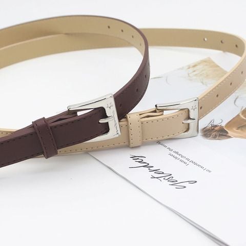  Thắt lưng MUNN04 Bản Nhỏ Khóa Vuông Basic – Nhẹ, Gọn, Dễ Phối Đồ 