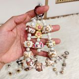  Dây đeo DTC05 điện thoại charm cao cấp Mix nude/kem sang xịn, thanh lịch 