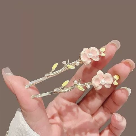 Kẹp Tóc Hoa Xinh KTT039 – Hoa Mai Hồng Phấn Siêu Dễ Thương, Nữ Tính Hàn Quốc ✨ 