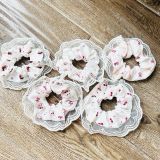  Cột tóc CT0017 Scrunchie hoa vải Hàn Quốc 
